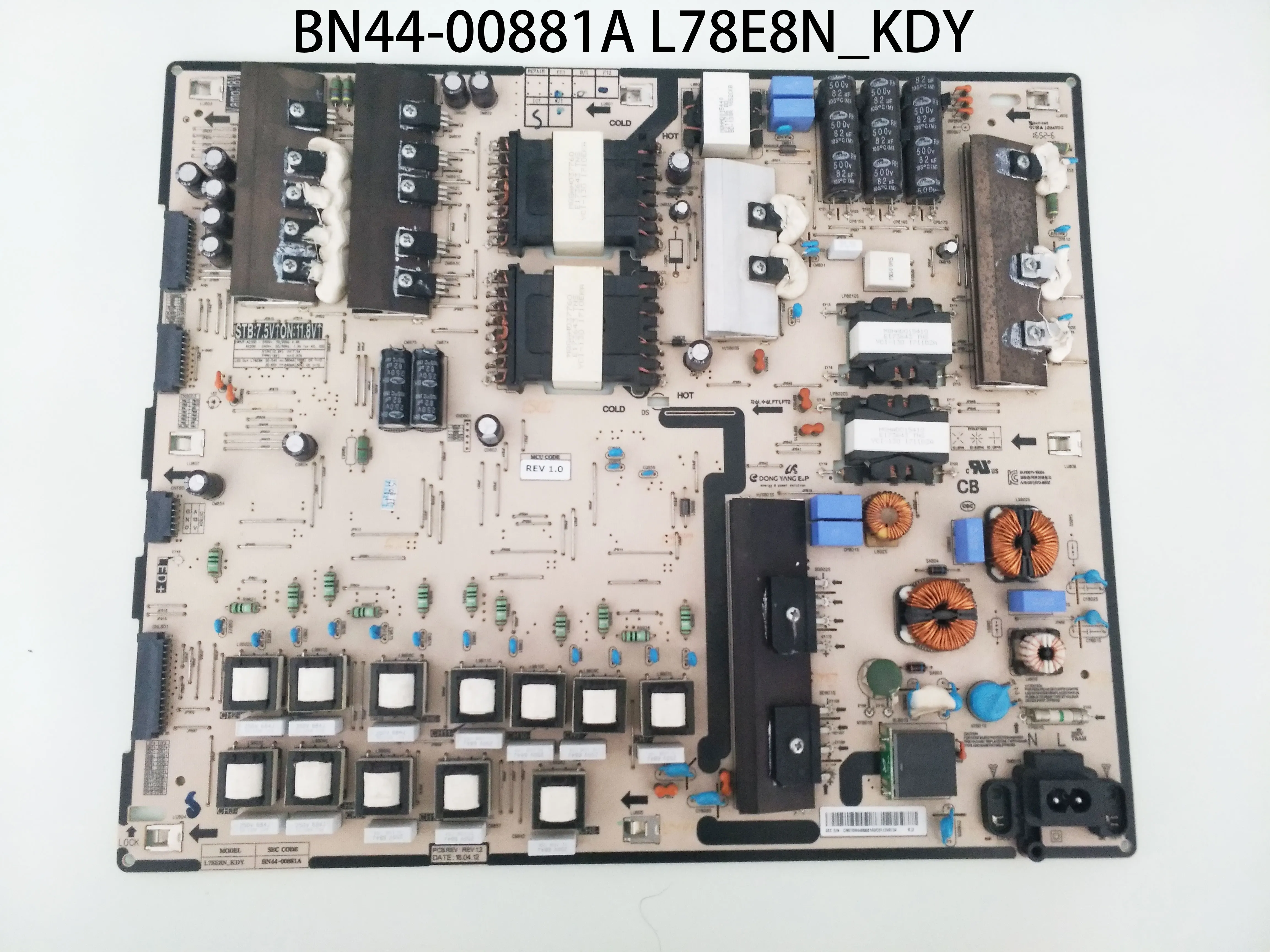 Original Power Supply Board BN44-00881A SU10611-16004 L78E8N_KDY is for UN75KS9000FXZA UN78KS9500FXZA UN75KS9000F UN78KS9500F TV