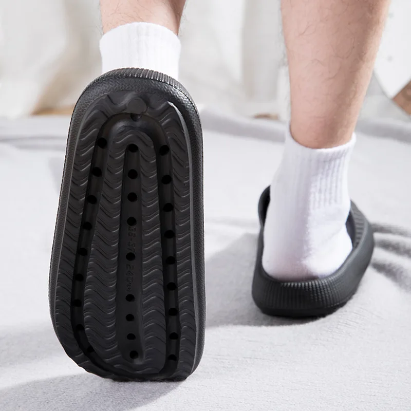 Koppels Dragen Bovenkleding Man Slippers Voor Mannen Dikke Zool Huis Schoenen Eva Ondersteuning Schoenen Zomer Sandalen Badkamer Mannen Slipper