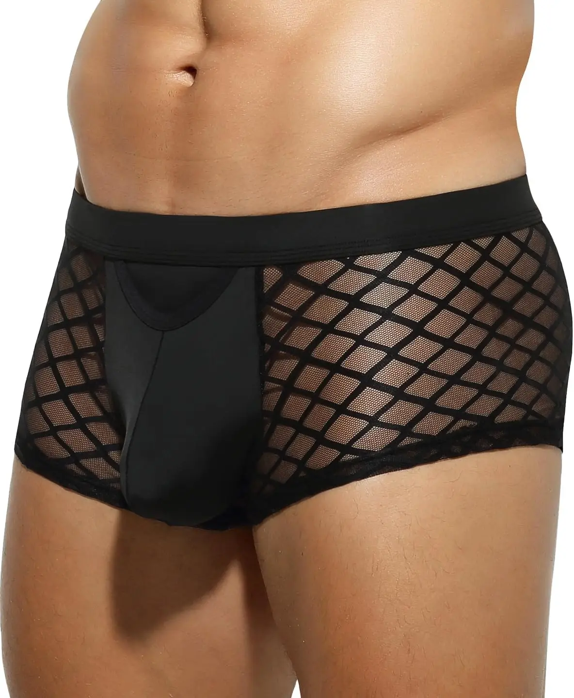 

Men's Lace Trunks Low-Rise Open Style Funny Boxer Briefs