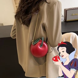 New Snow White Apple Crossbody Bag Kawaii Anime Disney Cute Girls Mini Shoulder Bag Lipstick Earphone Storage Festival Gifts