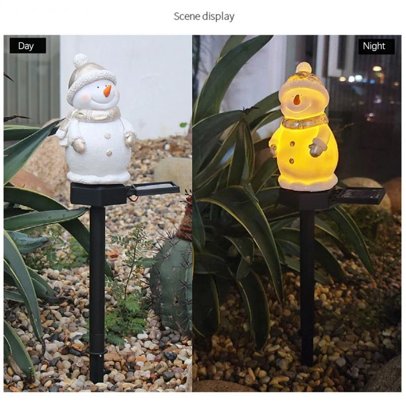 Christmas Snowman Tree Lawn Lamp LED Light Outdoor Shape Waterproof Landscape Lawn Lamp Ground Inserted Lawn For Garden Decor