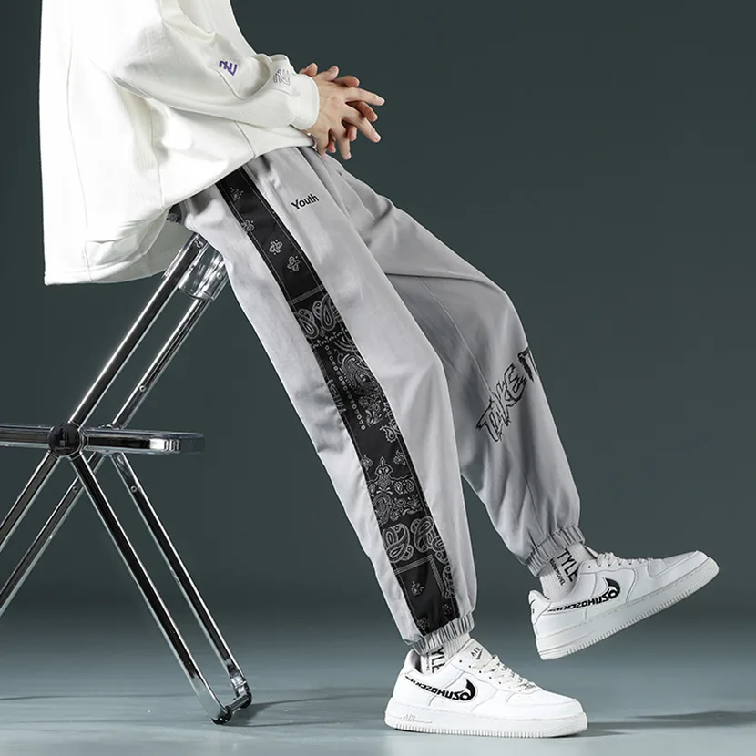 

Мужские летние модные свободные повседневные брюки в американском ретро-стиле, тонкие спортивные штаны-карго, удобные, дышащие, легкие