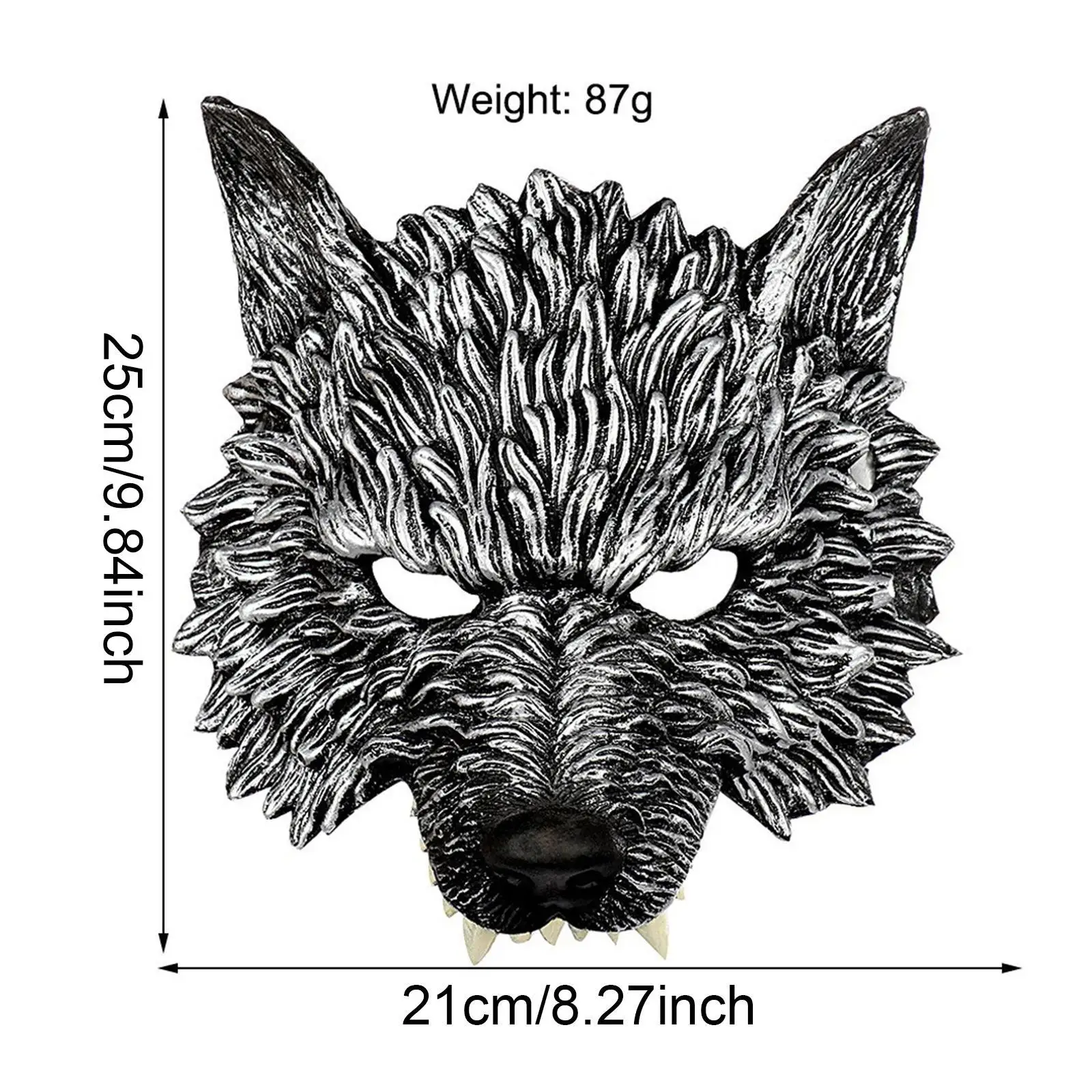 Wolf Half Kostüm Cosplay Maskerade Maske Abdeckung für Festivals Requisiten Kinder