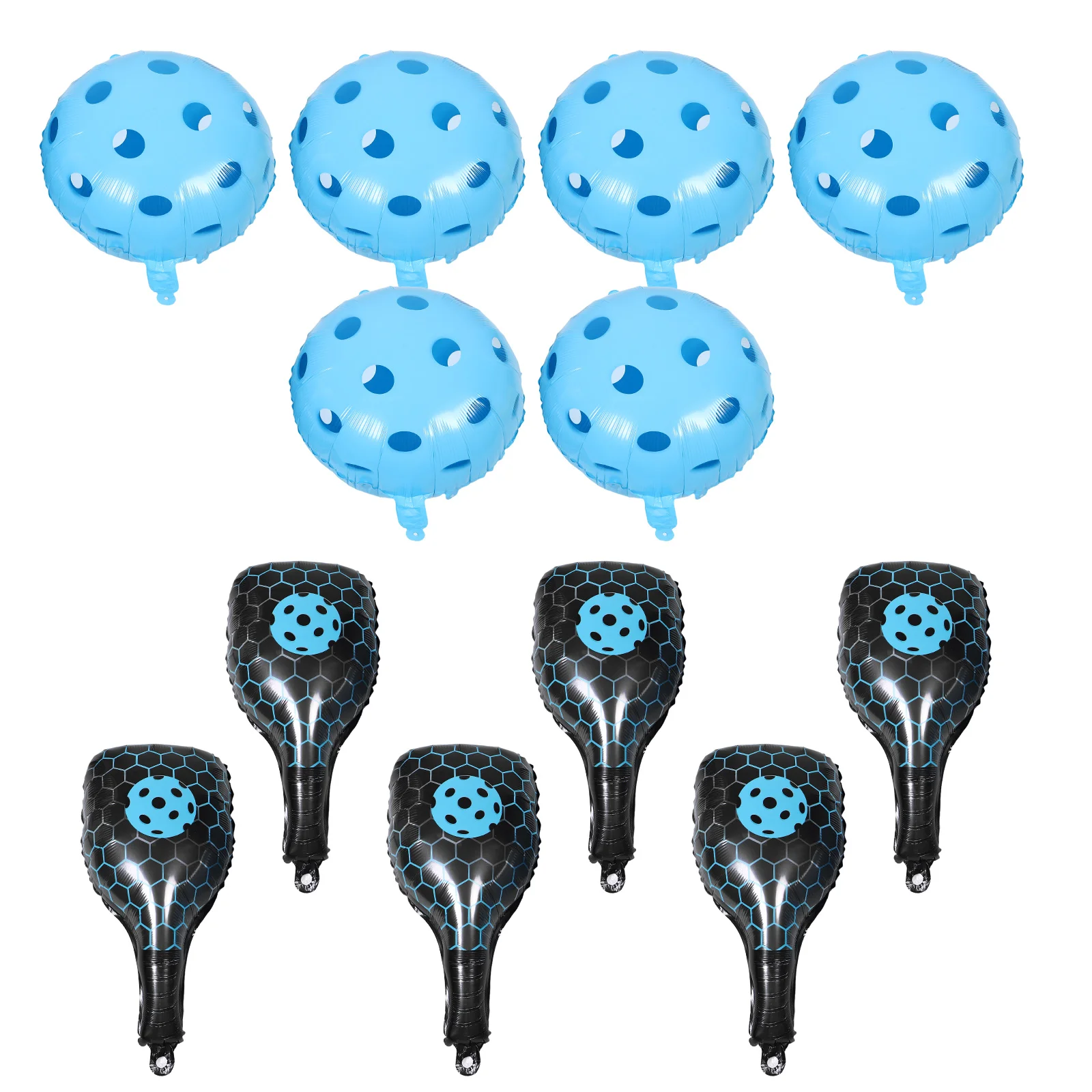 

Pickleball Racket Balloon Set Inflatable Sky-blue Sports Party Decorations Cartoon Design Aluminum Balloons Easy deflate