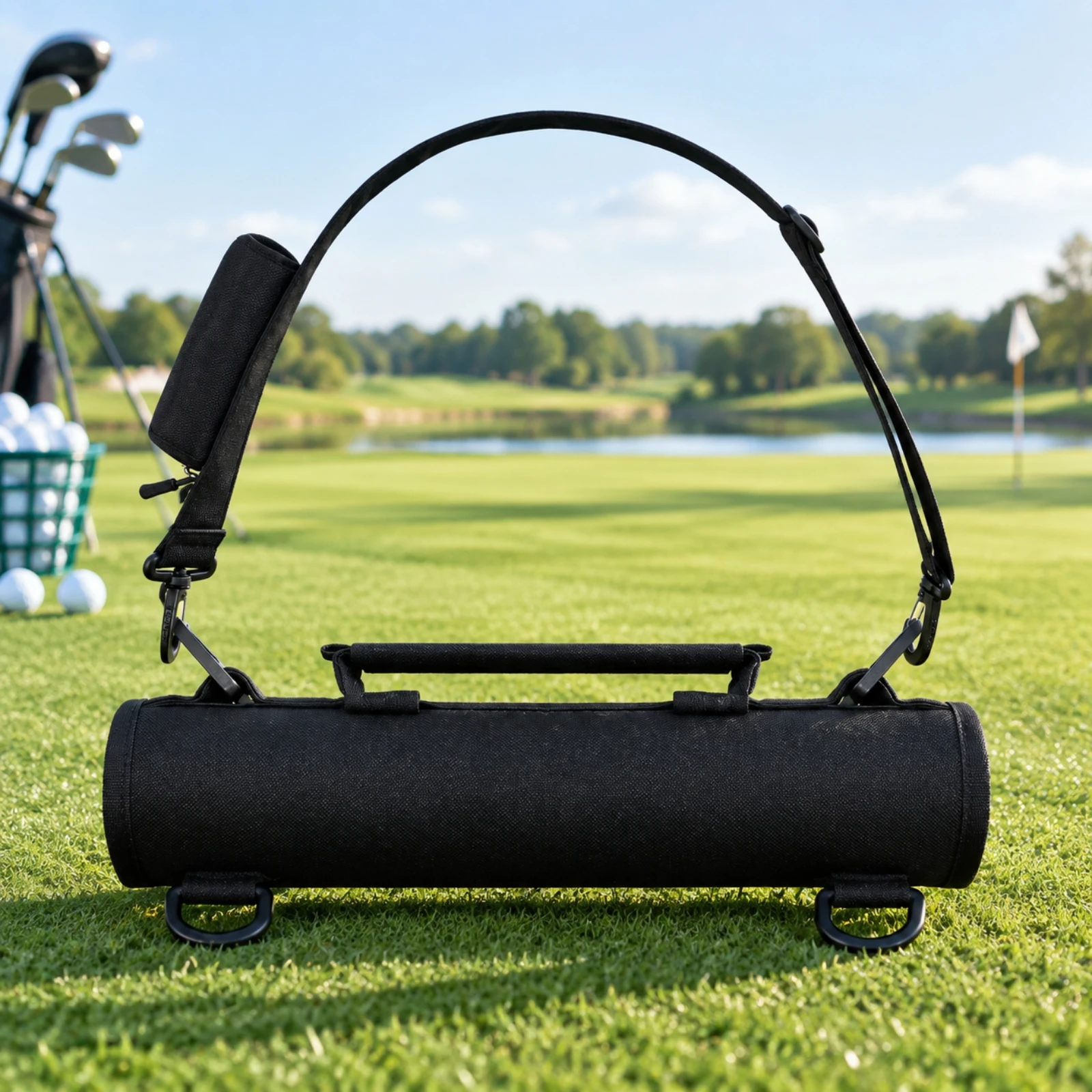 Cylindrical Golf Club Bag Portable Straight-Tube Golf Bag Long-Lasting Slim