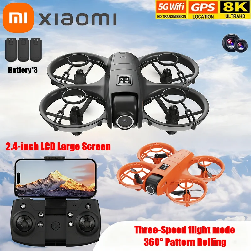 طائرة Xiaomi YL3 بدون طيار بطاريات متعددة 8K HD كاميرا مع شاشة تحكم عن بعد تجنب طائرة رباعية جوية عمر بطارية طويل جدًا