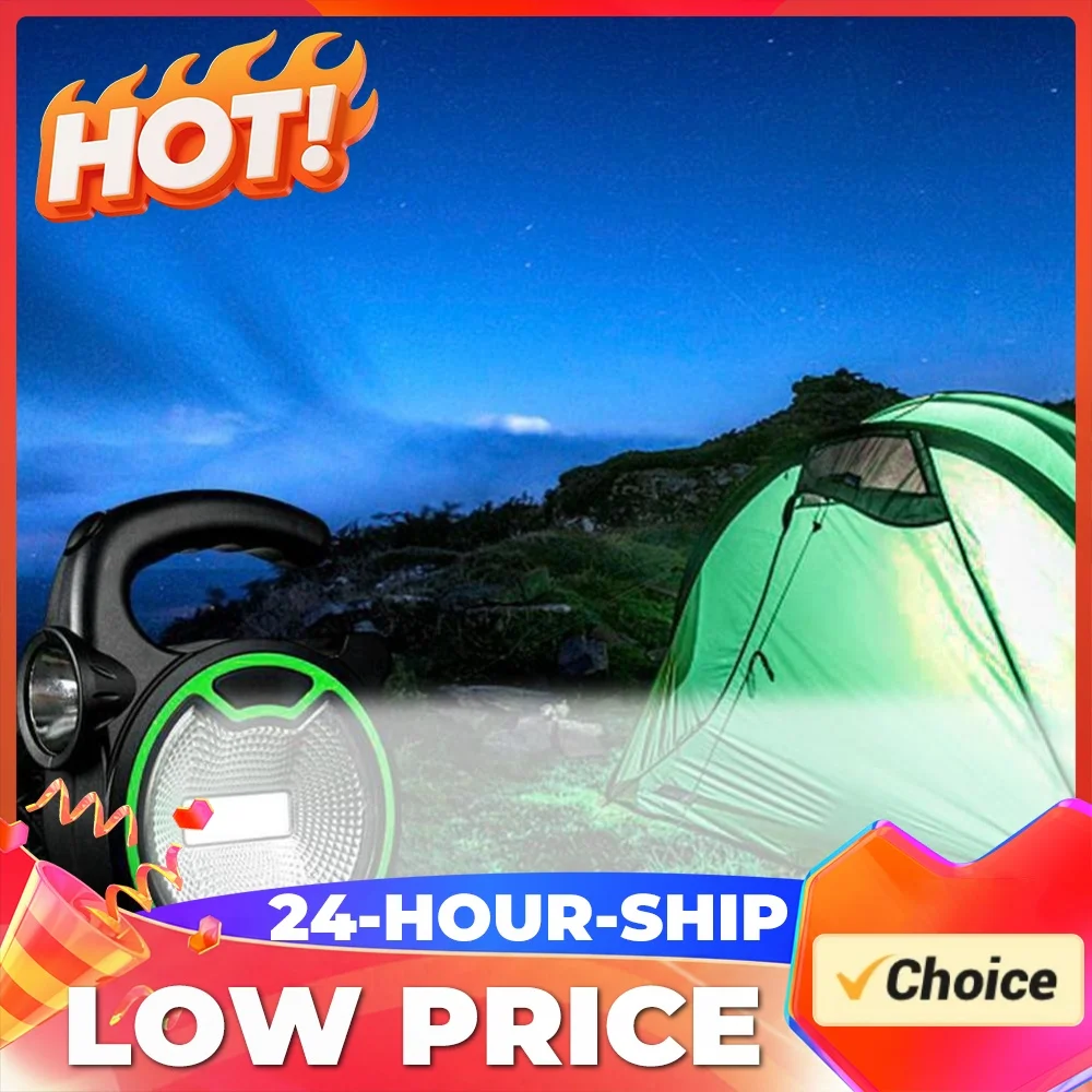 LED COB Workshop Torch with Handle Powerful LED COB Flashlight Multifunctional Camping Emergency Flashlight for Night Outdoor