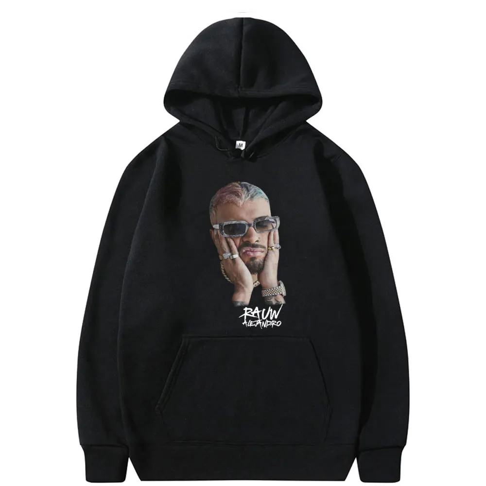 

Rapper Rauw Alejandro Mugshot Graphic Print Hoodie Men Women Hip Hop Oversized Pullover Male Fashion High Quality Fleece Hoodies