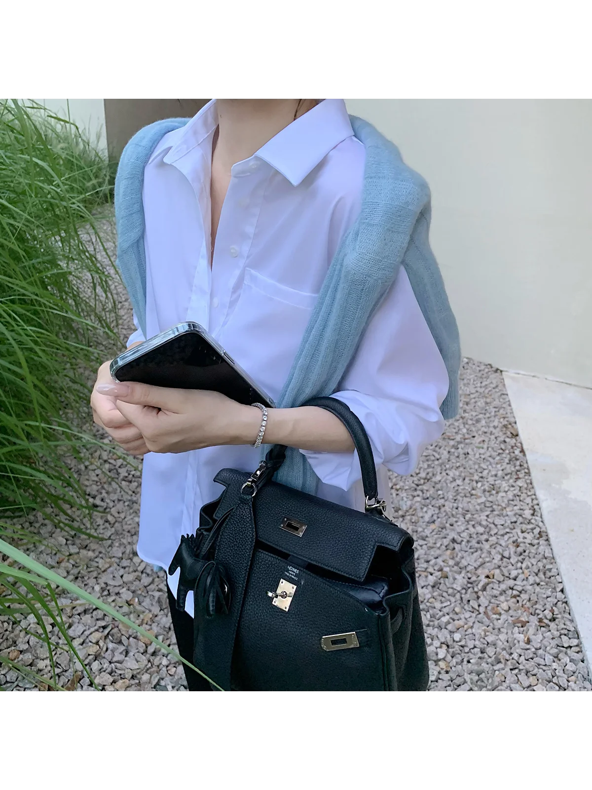 

Классическая белая женская рубашка с длинным рукавом, свободного кроя, для повседневной носки, модная, в корейском стиле, из хлопка, с воротником