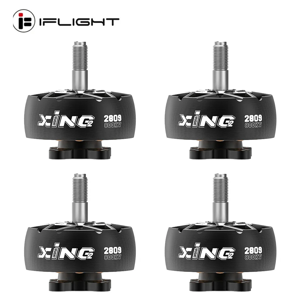 IFlight XING2 2809 1250KV/ 800KV Brushless Motor W/ 5mm Titanium Alloy Shaft Compatible 7-8inch Propeller 4-6S for RC FPV Drone