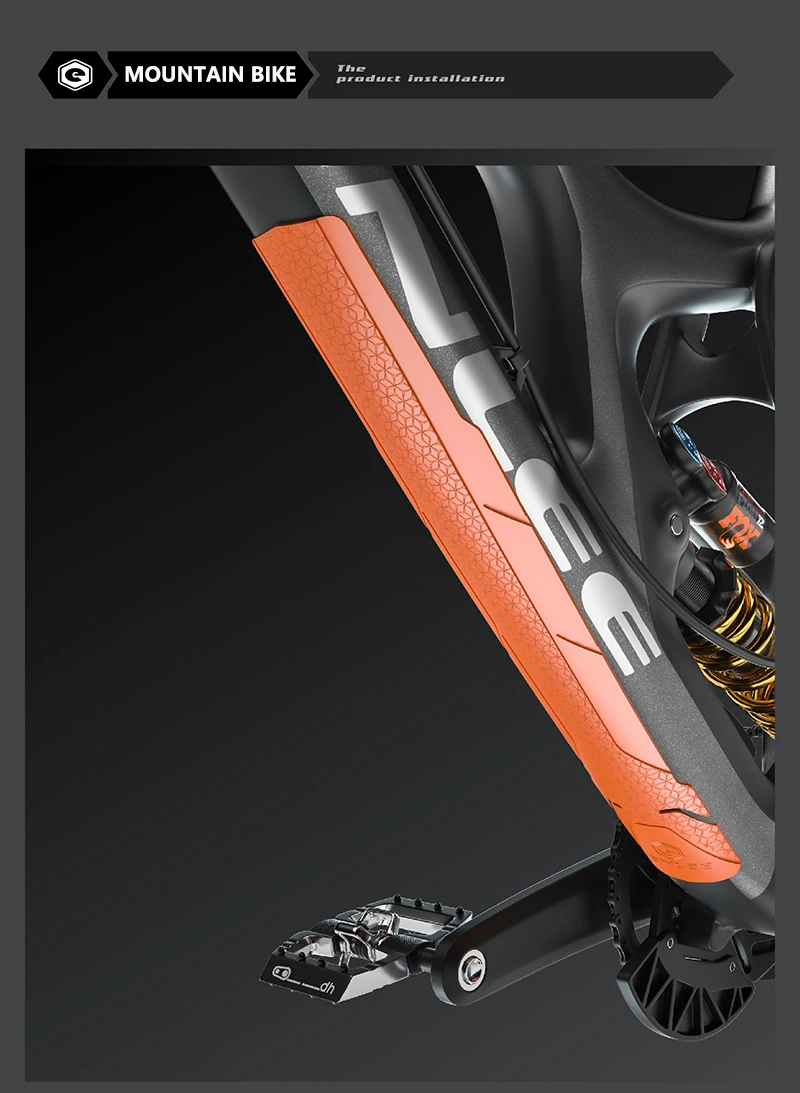 ENLEE Fahrradrahmen-Schutzaufkleber, MTB, Rennrad-Schutzabdeckung, abnehmbarer Fahrrad-Unterrohr, kratzfester Aufkleber, Bandschutz, Radfahren – Detail 13