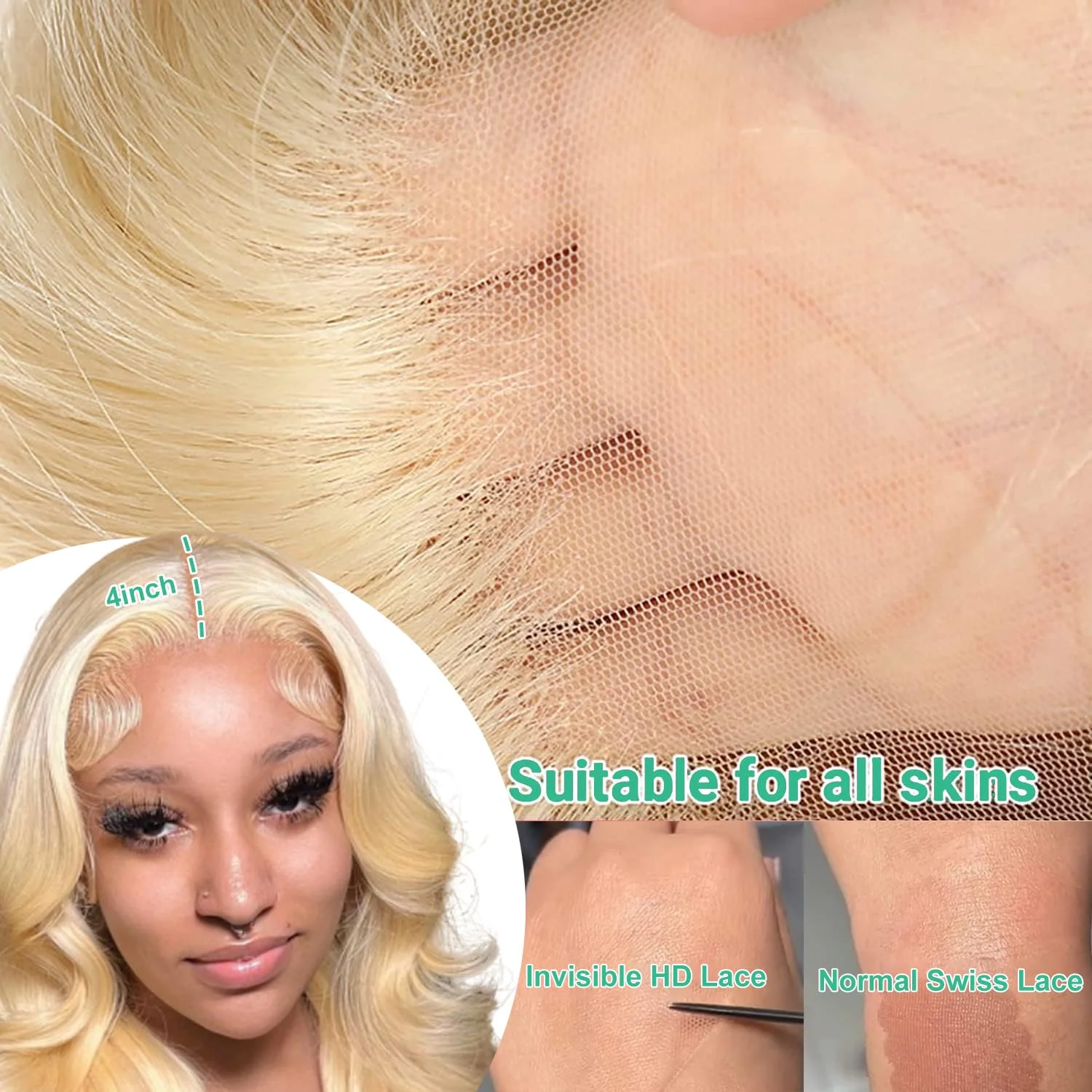 Body Wave HD 613 Honey Blonde 16-34 Inch 13x6 Lace Front Wig Human Hair 13x4 Lace Frontal Wigs Brazilian Water Loose Pre Plucked