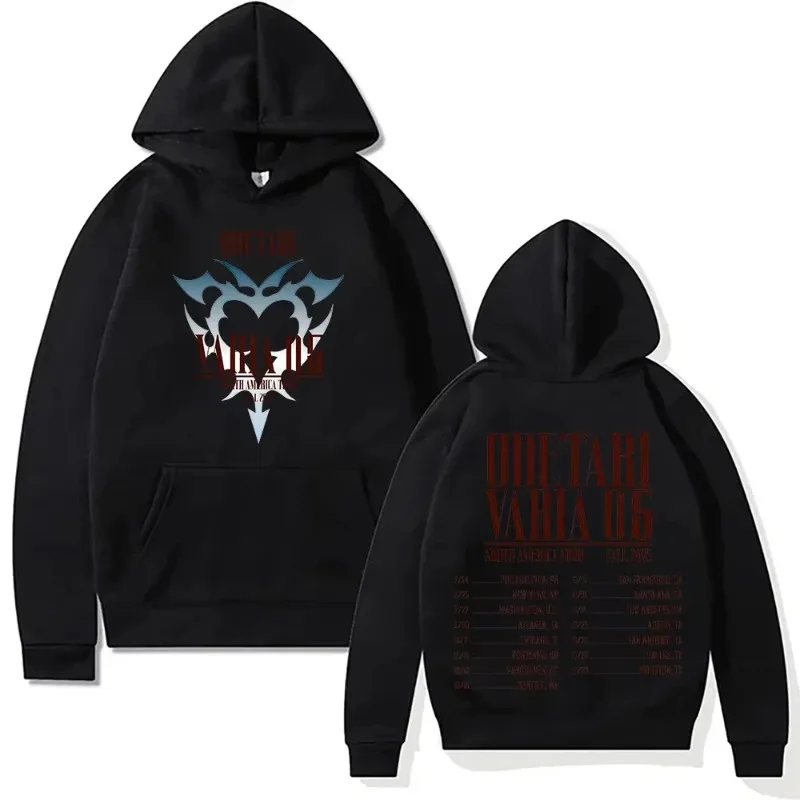 Sudadera con capucha de rapero Odetari VARIA North, sudaderas con gráficos para hombre, Sudadera con capucha de gran tamaño de Hip Hop, ropa de moda, jerséis Y2K que combinan con todo