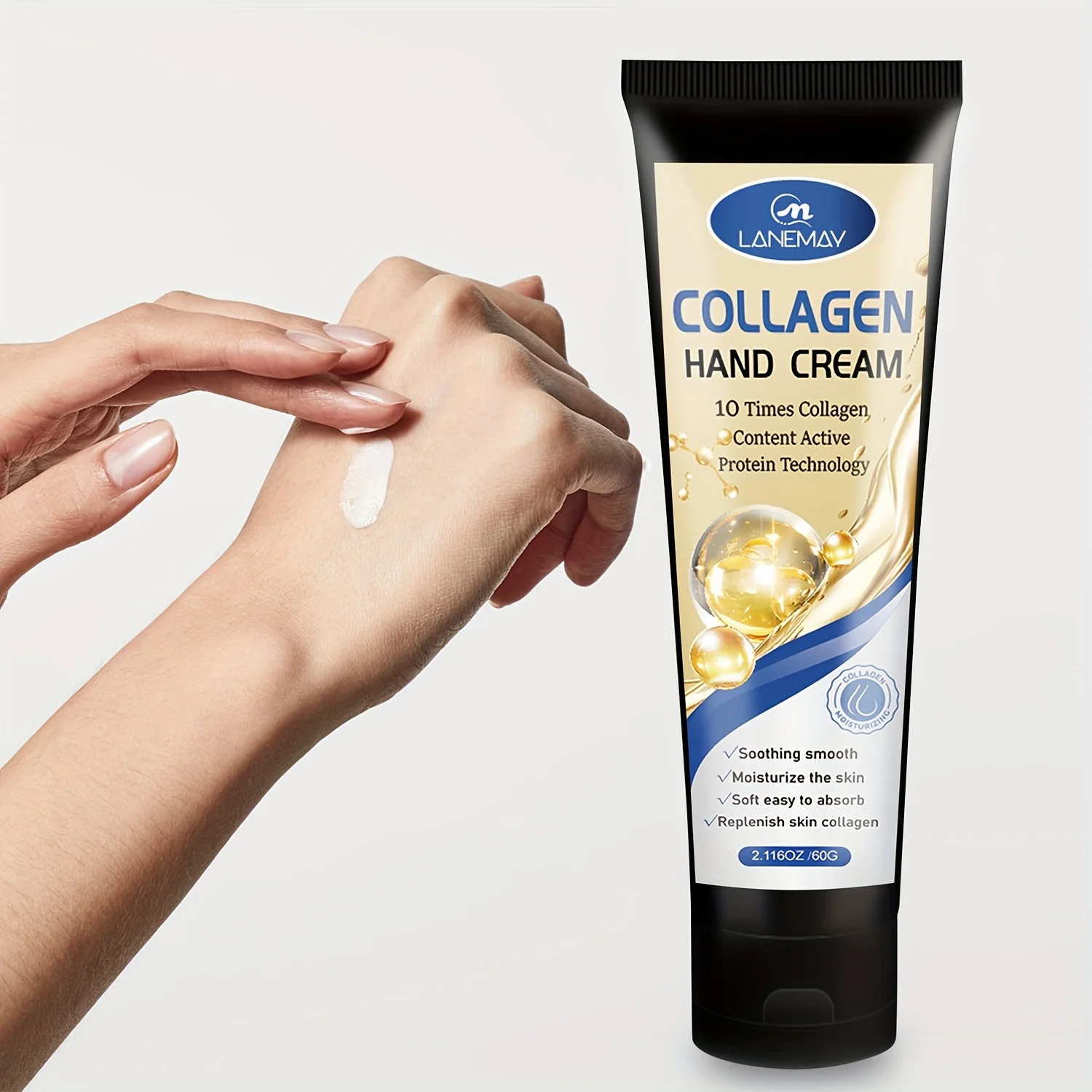 

Collagen & Hyaluronic Acid Hand Cream - Intense Hydration, Elasticity Enhancement, Soothing Moisturizer for All Skin Types