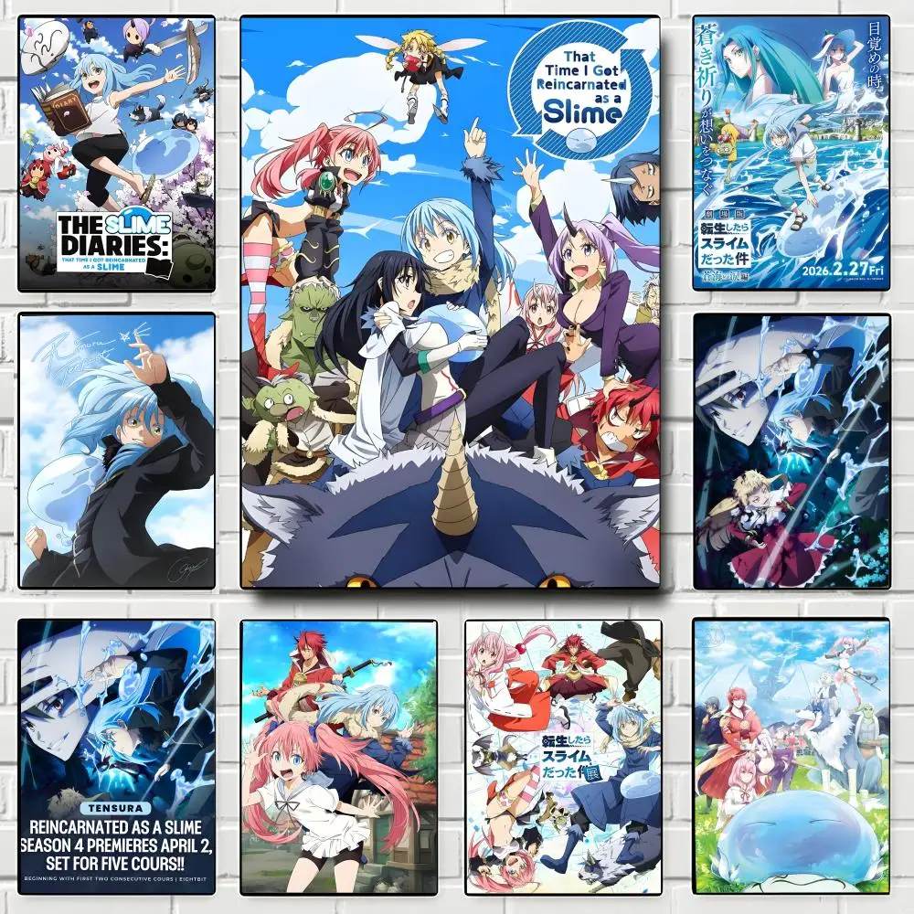 Anime I Got Reincarnated as a Slime Poster  Poster Print Wall Art Pictures Canvas Painting Living Room Bedroom Home Decor