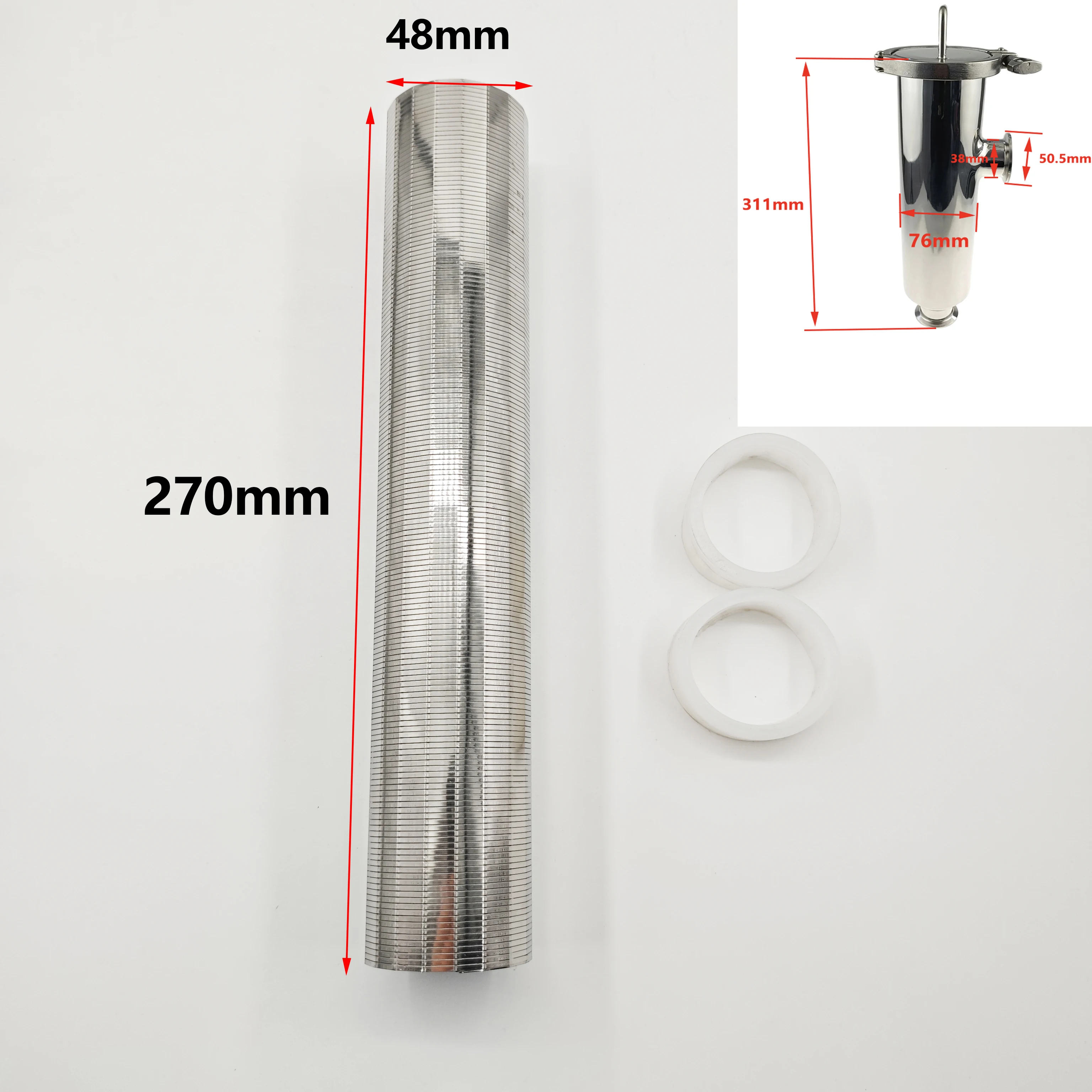 

В завернутый фильтр (только фильтр и уплотнение)