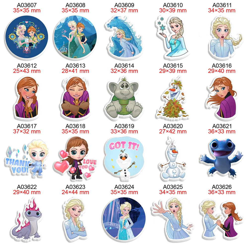 

Disney Frozen Resin Planar Cabochon 30pcs/lot Printed for DIY Bows Party Craft Supplies Handmade Material