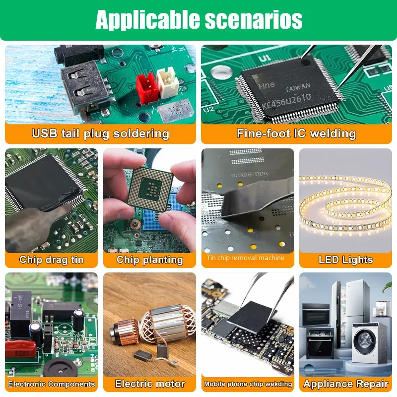 Pasta de soldadura SMD Sn42Bi58, pasta de soldadura de temperatura baja-media-alta, 183 ℃, pasta de estaño sin plomo para BGA LED iPhone Repair -