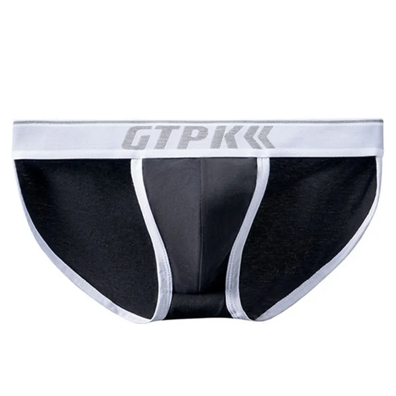 Ropa interior hombre High fork Letter calzoncillos hombres cotton low waist sexy tоy mens calcinha sissy gay underwear men new