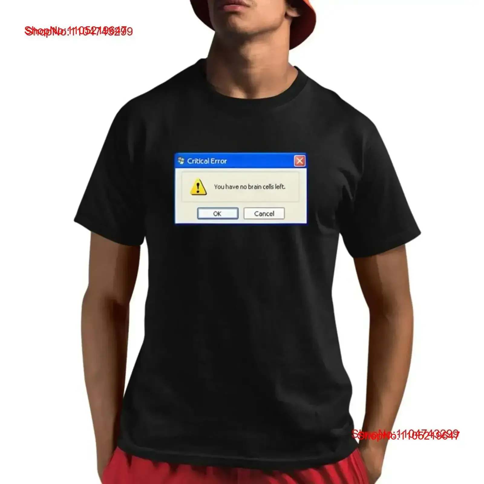 Error You Have No Brain Cells LefT T Shirt Tro Ll vintage Washed Soft Stylish Comfortable Breathable Versatile Stretched