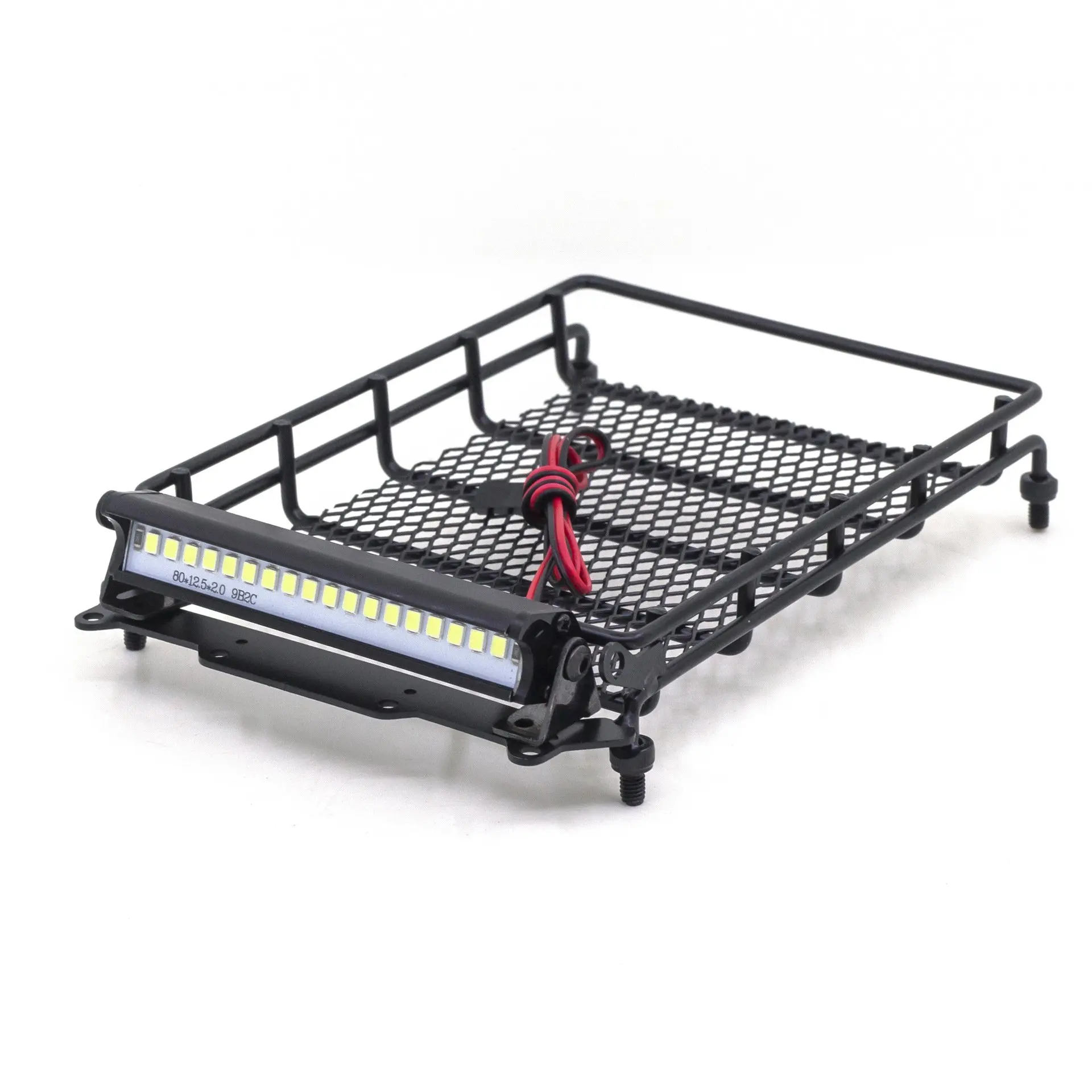 

for MN D90 D91 D99 MN90 MN99S 1/12 RC Car Upgrade Parts Metal Luggage Carrier Tray Roof Rack with LED Light Accessories