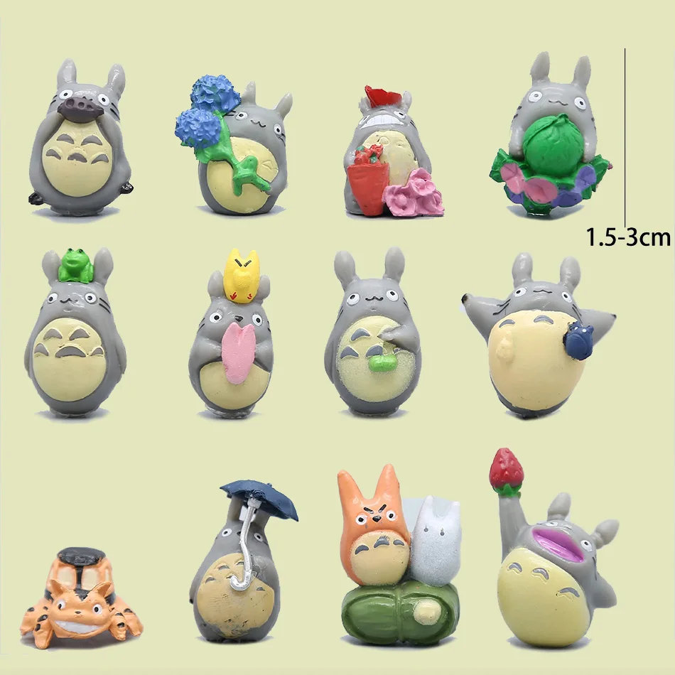 Anime Totoro figurine jouet Mini jardin PVC figurines décoration mignon enfants jouets cadeau d'anniversaire