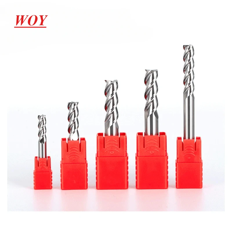 

WOY 3mm HRC55 3 Flute carbide End mill Aluminum Copper Wood Cutter Endmills Cnc Milling Tools Tungsten Steel Milling Cutter