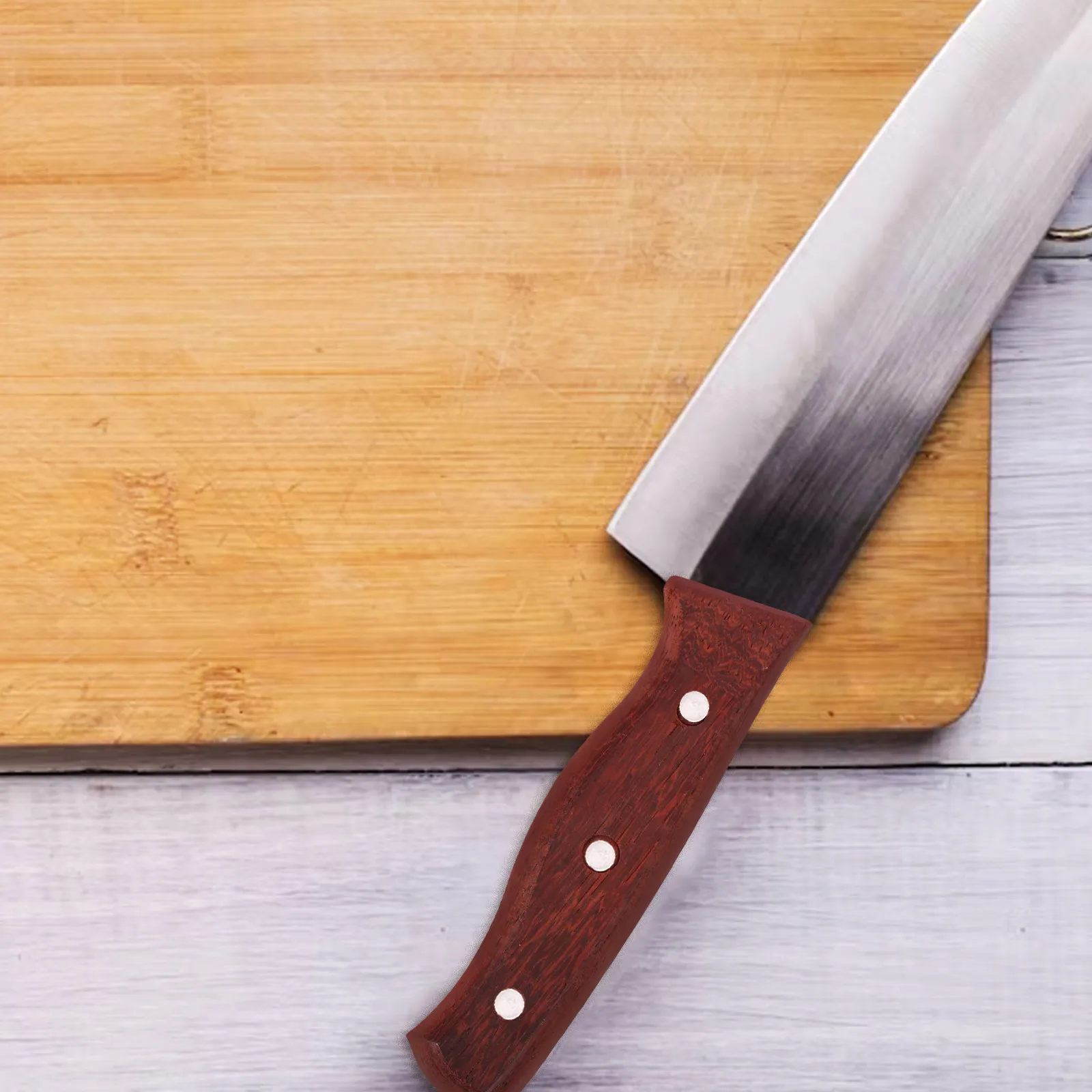 Knife Handle Replacement Scales Wood for Kitchen Sashimi Cutters Non-Skid Wooden Sturdy Comfortable Hold Easy view 6