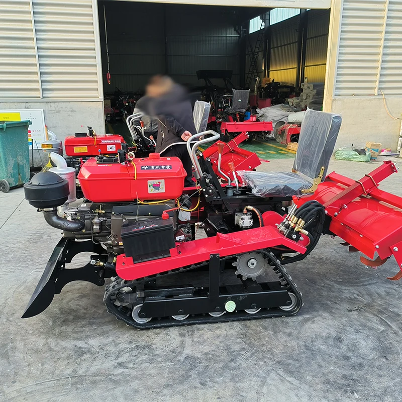 Mini Tracto da passeggio con cingoli agricoli multifunzionali a cilindro singolo da 40 cavalli