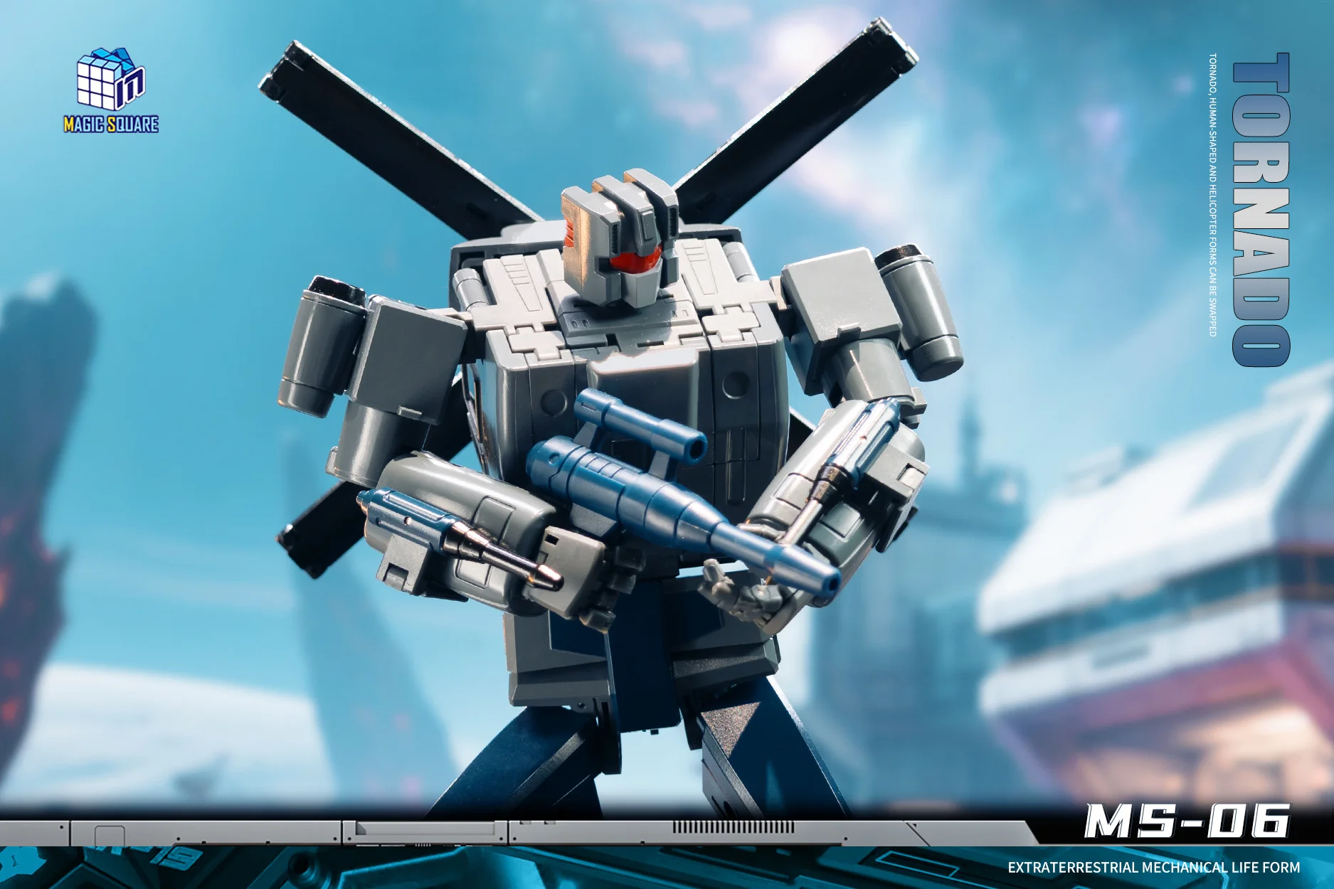 [Op voorraad] Magic Square MS-TOYS MS-06 MS06 Tornado Vortex Helikopters MP Schaal Transformatie Robot Action Figure Speelgoed