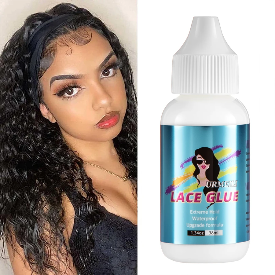 

Front Lace Wig Glue Waterproof Extra Strong Hair Glue Adhesives Strong Bond Hold Lace Wig Hair System Glue 38ml hair glue