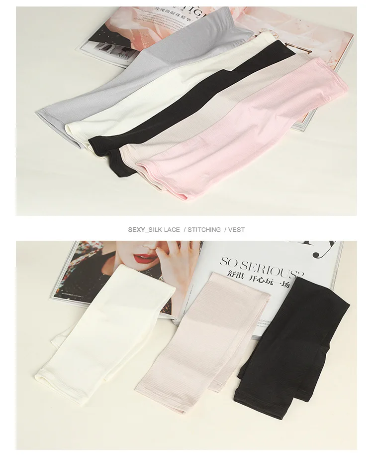 Winsleter-92.4% soie 7.6% manches de protection solaire spandex, unisexe conduite protection solaire UV, gants de bras en tricot frais, été 2025 A57163CC
