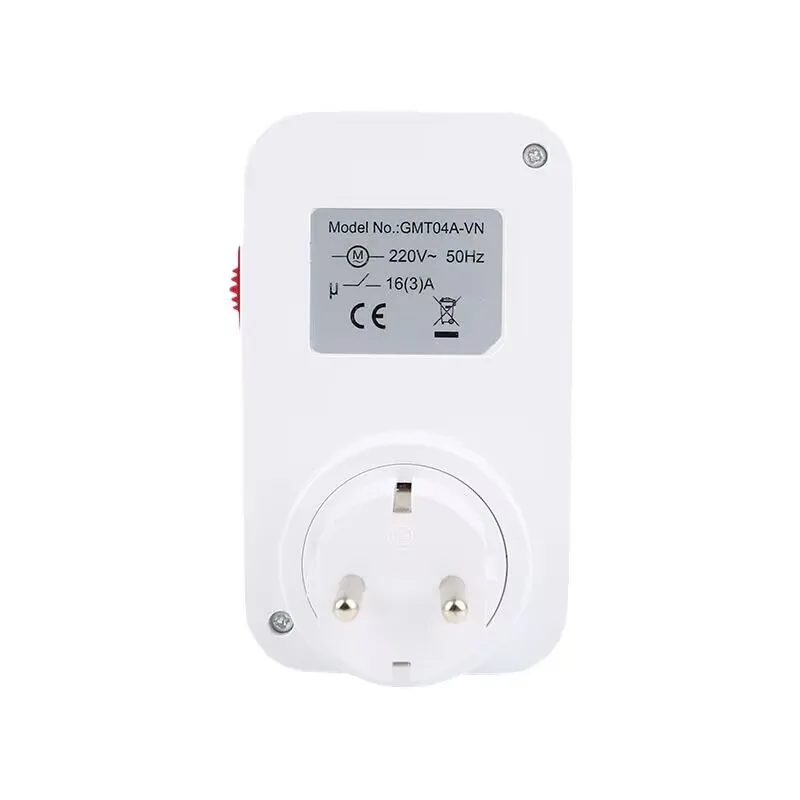 EU Mechanical Timer Plug, 24H Cycle Programmable Socket, Automatic Timing Controller for Lamp, Aquarium, Fan