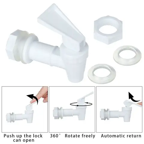 BPA 프리 교체 쿨러 수도꼭지 물병 주전자, 디펜서 탭 세트, 재사용 가능한 마개 주둥이 물 음료 레버