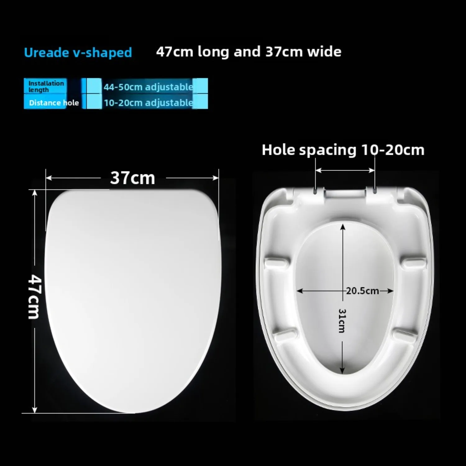 

Soft Close Thickened Toilet Seat Compatible with Villeroy&Boch Bathroom Toilet Lids