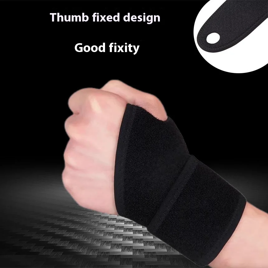 1pc Fitness Wrist Wraps Weight Lifting Gym Wrist Straps Cross Training Padded Thumb Brace Strap Power Hand Support Bar Wristband