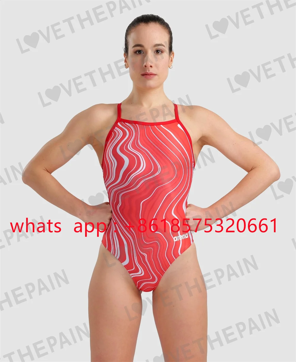 2022 New Summer Women Sexy Thin Belt Swimsuit One-piece Triangle Athletic Sports Quick-drying Functional Training Wear Swimsuit