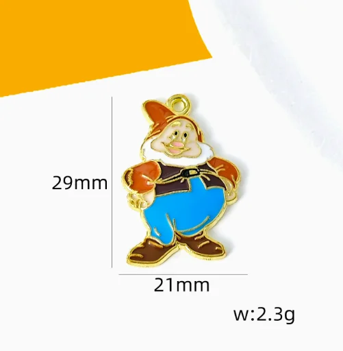 10 pcs Cartoon Charm Pendants Enamel Craft, Perfect for DIY Earrings, Bracelets, Neck