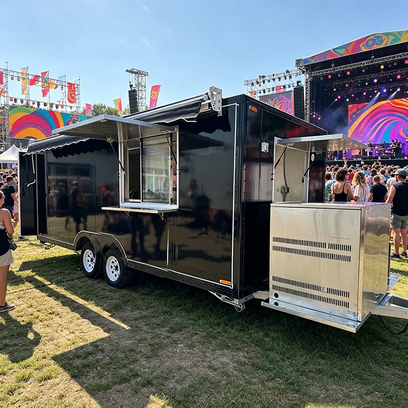 Custom Mobile Concession Trailer Large Catering Food Trailer With Full Cooking Equipment