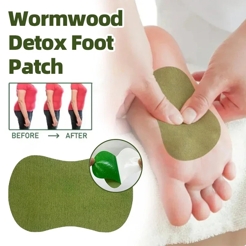 20/40pcs Natural Wormwood Detox Foot Patches Cleansing Toxins Foot Pads Relieve Stress Care Slimming Body Detoxification Paste