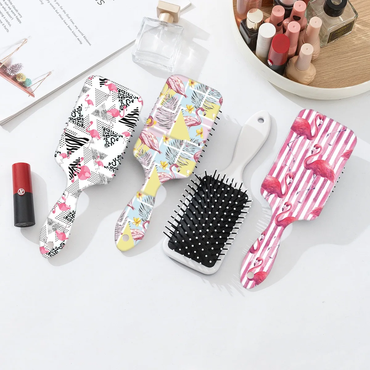 1PCS cartoon hair brush for removing knots and tangles, scalp massage comb, suitable for dry/wet hair, paddle style hair brush