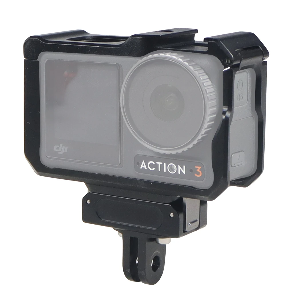 Neue Metallkäfig-Rig-Magnetgrundplatte für DJI OSMO Action 3 4 5 Pro Schutzrahmengehäuse Erweitern Sie den Kaltschuh-Montage-Stativadapter – Detail 10