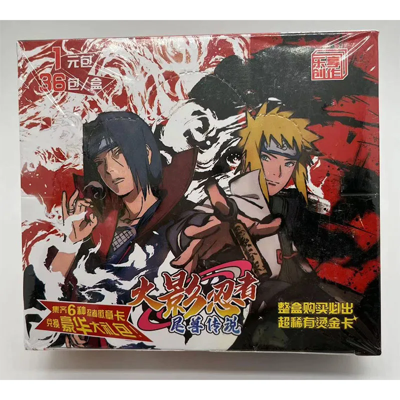 Anime NARUTO kawaii box flash card Uzumaki Naruto Uchiha Itachi Haruno Sakura Toys for boys Collection cards Birthday gifts