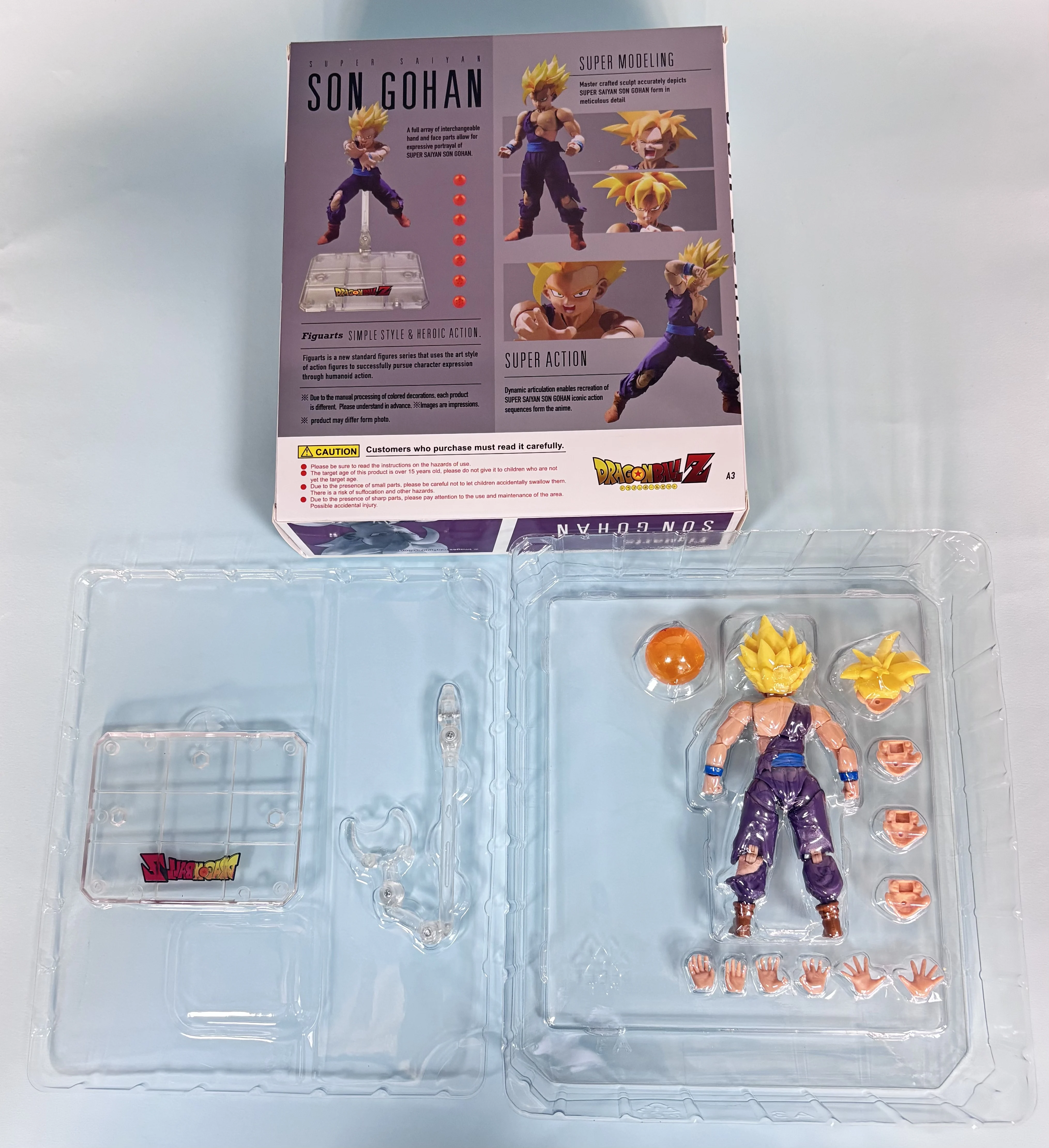 Bandai Dragon Ball Super Saiyan Gohan Large Figure Anime Collectible Birthday Gift Desktop Ornament view 2