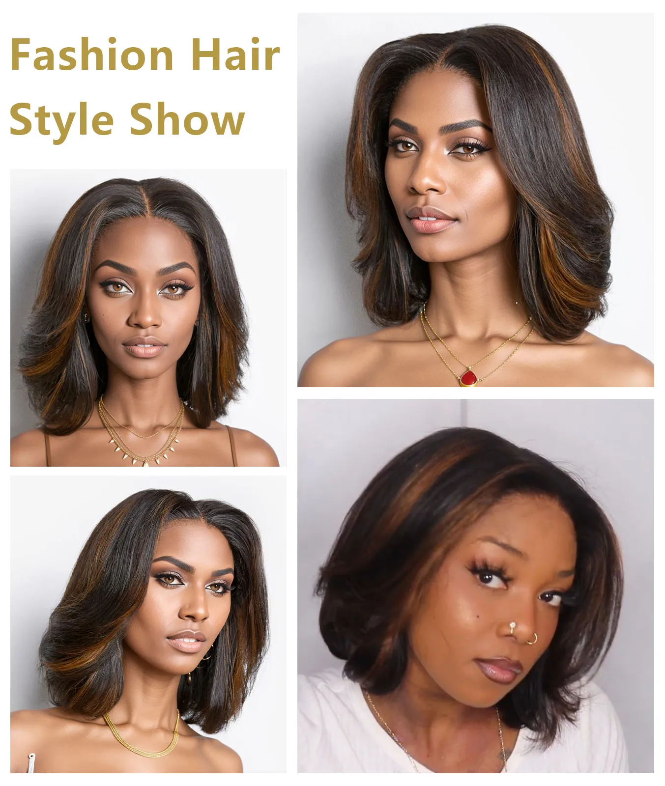 14 Polegada curto bob perucas de cabelo humano onda solta sem cola 5x5 perucas dianteiras do laço cabelo humano brasileiro ombre marrom fechamento do laço peruca