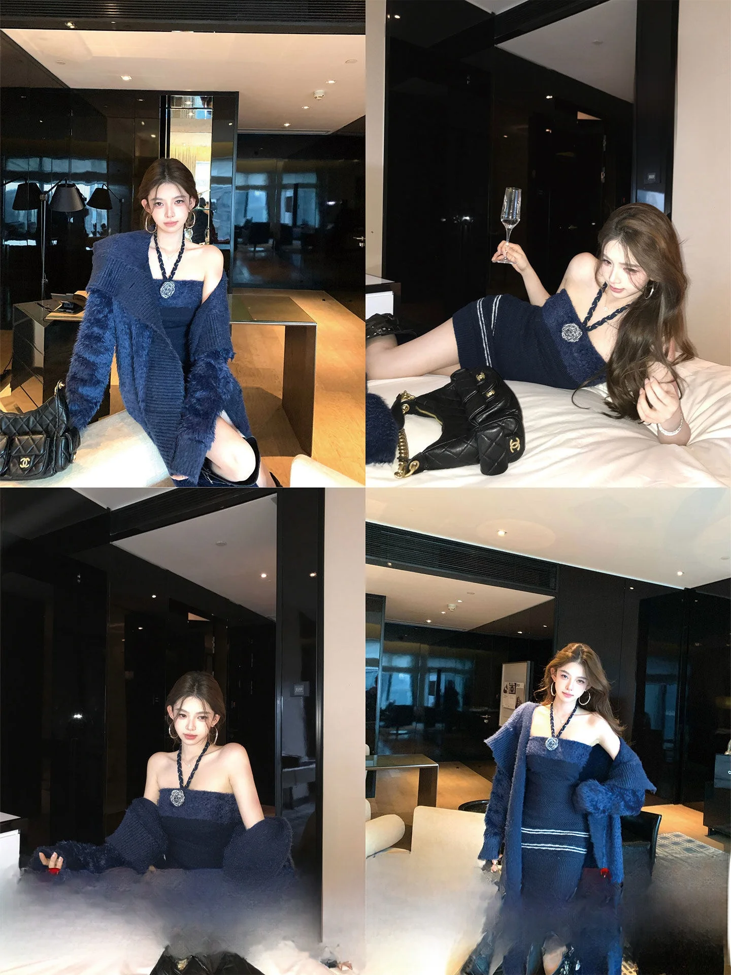 

Зимний винтажный вязаный кардиган Okaaay DS с отложным воротником, свободного кроя, из полиэфирного волокна, с длинными рукавами