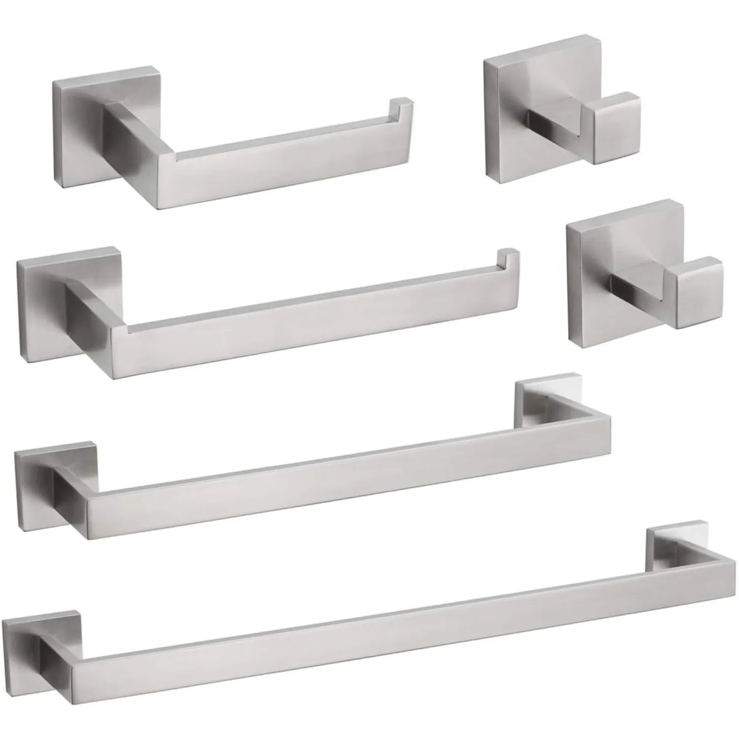 

Набор фурнитуры для ванной комнаты из нержавеющей стали премиум-класса, настенный набор для ванной комнаты, современный набор вешалок для полотенец - 20