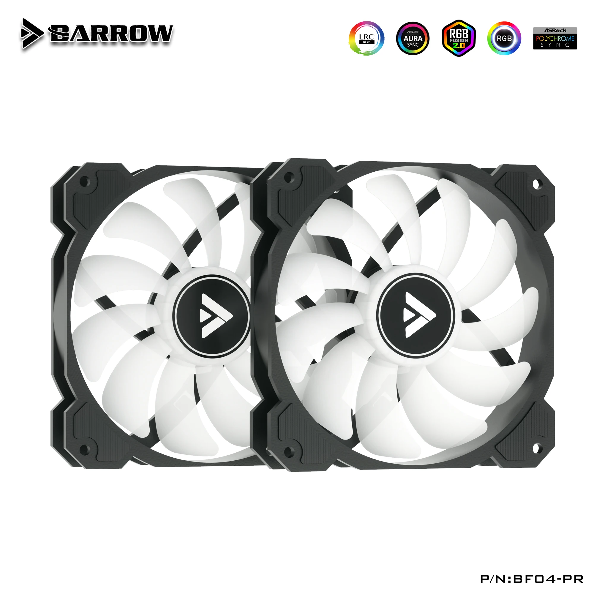 

Barrow BF04-PR, PWM Fans,LRC 2.0 5V, 6pin Interface,Light/Speed Integrated Radiator Fans,Need To Work with Controller