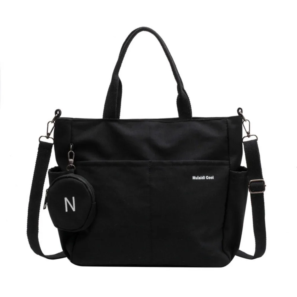 حقيبة أكسفورد ذات سعة كبيرة، حقيبة كتف مقاومة للماء وخفيفة الوزن مع محفظة دائرية للعملات المعدنية وحقيبة كروس للعمل #1