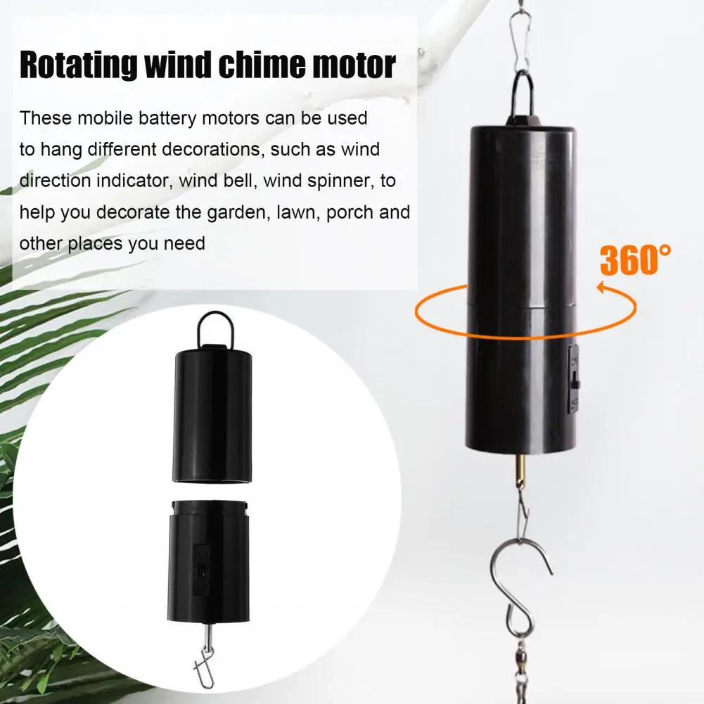 Multi-purpose Swivel Hook Clip-on Hanger Battery Operated Wind Spinner Motor Heavy Duty Easy to Hang Garden for Multi-purpose